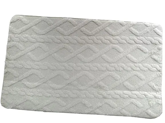 Cozy Cable Knit Chenille Indoor Mat Cover With Rubber Base 