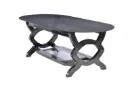 Double Glass Macha Tea And Coffee Table Modern Farmhouse Living Room Table for Home Office, Apartment 