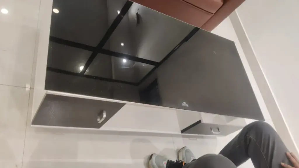 Modern Black Glass Top Coffee Table