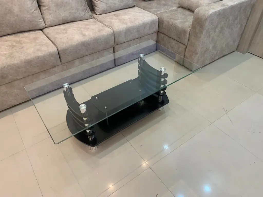 Contemporary Glass Tea Table.