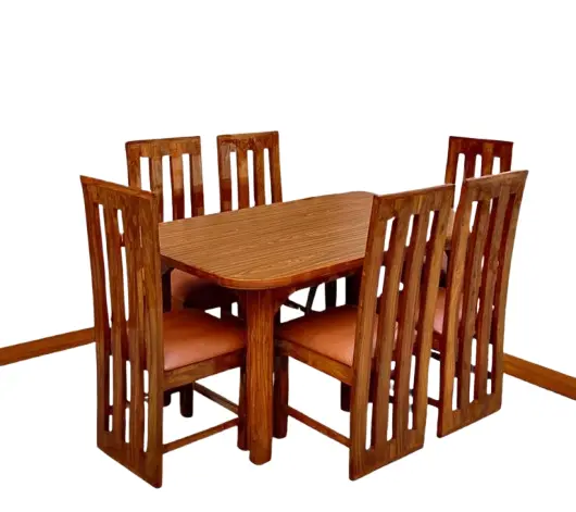 classic 6-seater wooden dining set