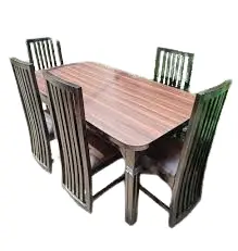 6-Seater Wooden Dining Set with a Sleek, Modern Design.