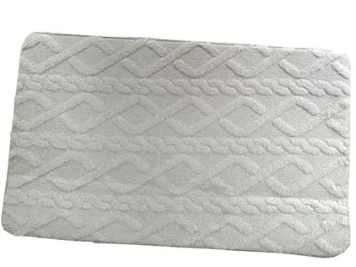 Cozy Cable Knit Chenille Indoor Mat Cover With Rubber Base 